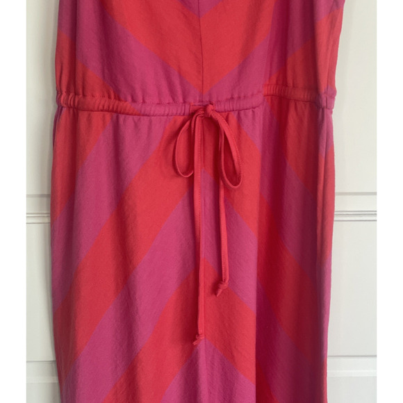 NEW American Eagle Fuchsia/Red Striped Maxi Dress Women’s Sz S Knit Boho Beach - Picture 4 of 13